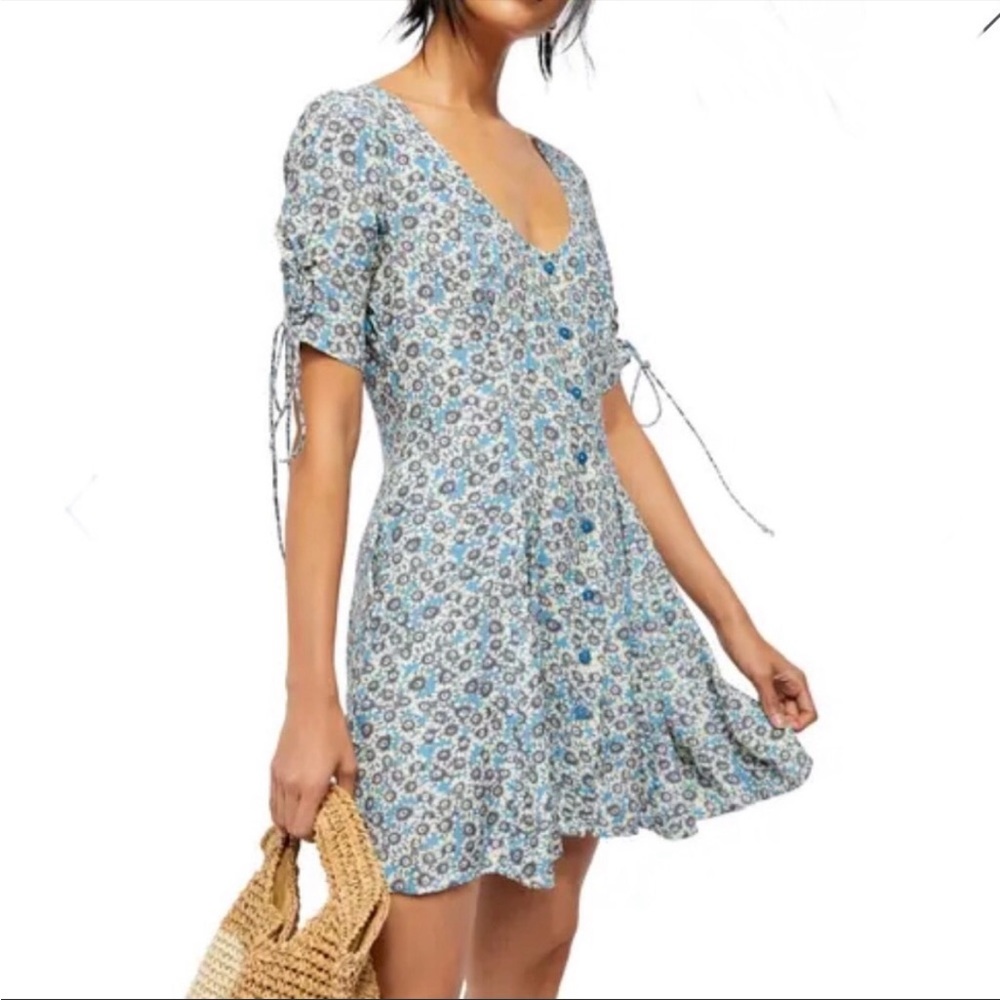 Free People | Floral Lace Up Dress